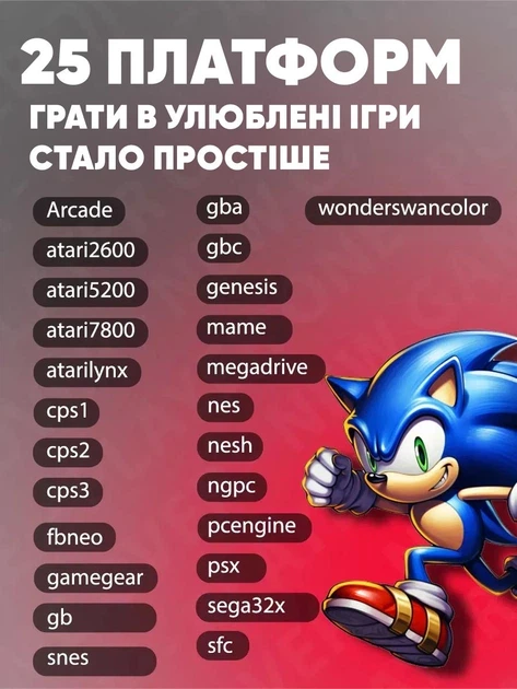 Ігрова Приставка M15 GAME STICK 4K 64GB | Ретро Консоль HDMI (20000+ ігор: PS1, Sega, Dendy), 2 Бездротові Джойстики, Linux Retroarch - зображення 7