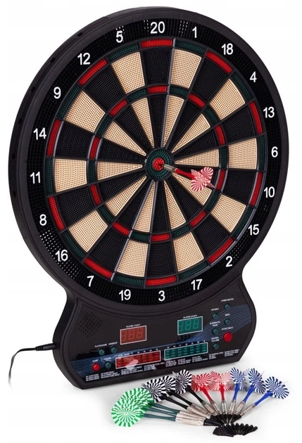 Дартс електронний EcoToys з LCD‑дисплеєм 27 ігор у комплекті 12 дротиків 42 см (AP-607) (5905817008896) - зображення 3