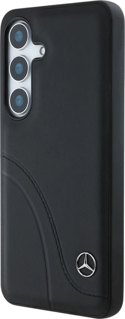 Панель Mercedes Leather Curved Stitches для Samsung Galaxy S25 Black (3666339424121) - зображення 2