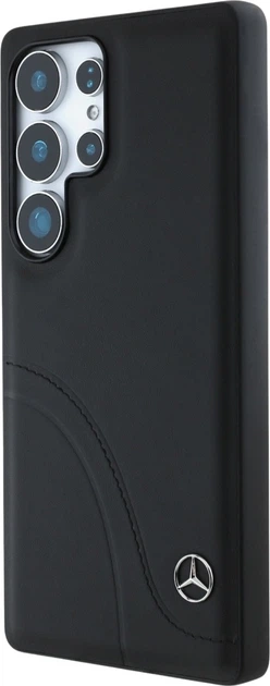 Панель Mercedes Leather Curved Stitches для Samsung Galaxy S25 Ultra Black (3666339424145) - зображення 2