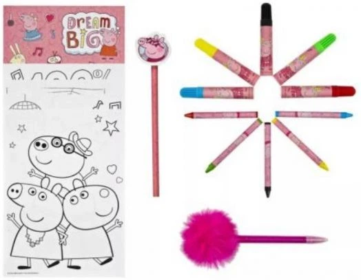 Zestaw do rysowania Stnux Świnka Peppa z plecakiem (4043946307235) - obraz 3