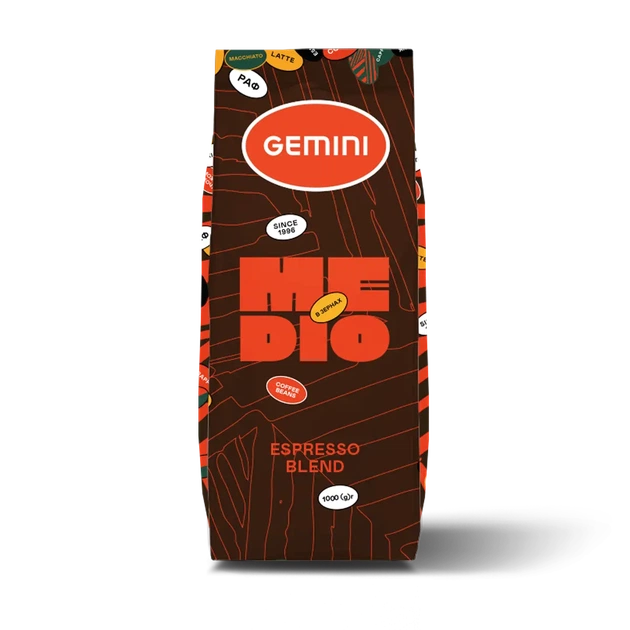 Кофе зерновой Gemini Espresso Medio 1кг - Фото 1 Кофе зерновой Gemini Espresso Medio 1кг - изображение 1