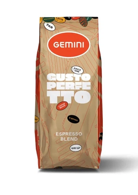 Кофе Gemini Gusto Perfetto в зернах 1 кг - Фото 1 Кофе Gemini Gusto Perfetto в зернах 1 кг - изображение 1