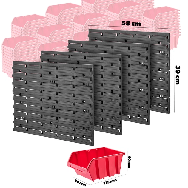Tablica narzędziowa Kadax K7651 ścianka warsztatowa 116 x 78 cm 81 element (5903699468036) - obraz 4
