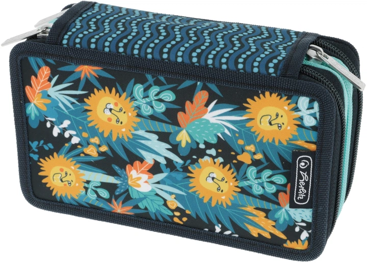 Piórnik z wypełnieniem Herlitz Triple Happy Lions 31 elementów (50043422) - obraz 1