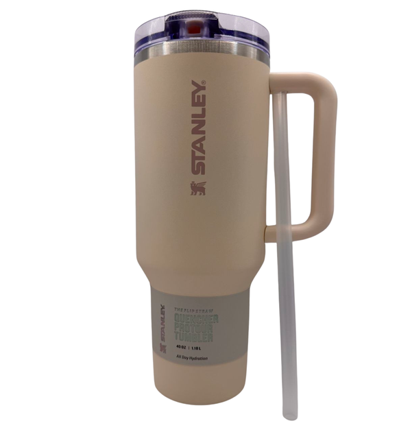 Термос термокружка Stanley Quencher ProTour Flip Straw Tumbler 1,18 л из нержавеющей стали Cream KT7001933 - изображение 6