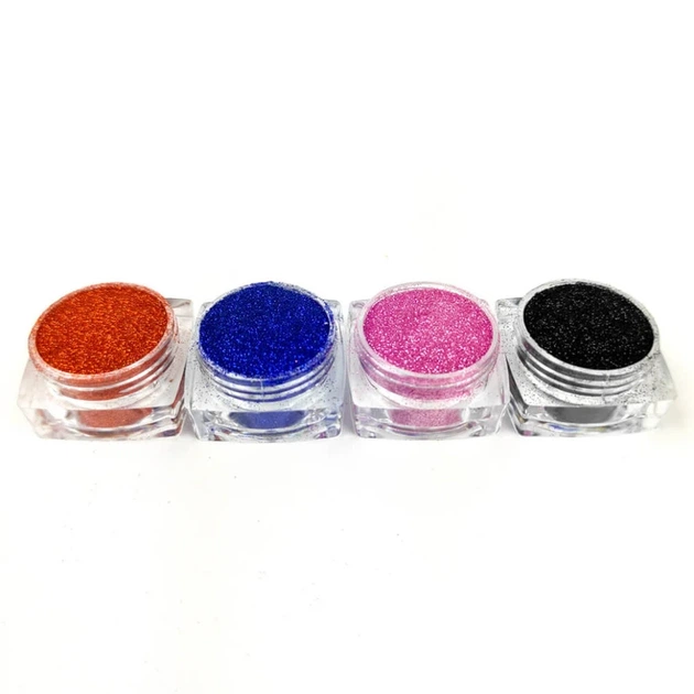 Набір гліттера для біо-тату «Базовий №1» glitter-set-4x-1, 4 кольори - изображение 2
