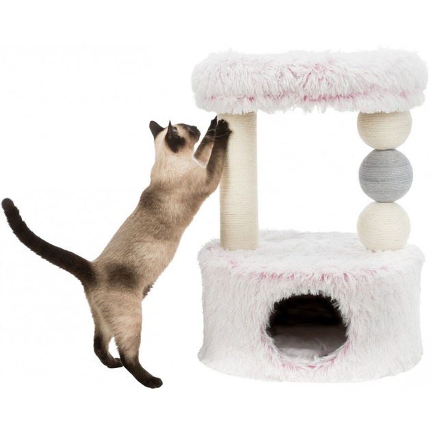 Домик для кошек Trixie Harvey 73х54х40 см Розовый с когтеточкой (44539) - изображение 3