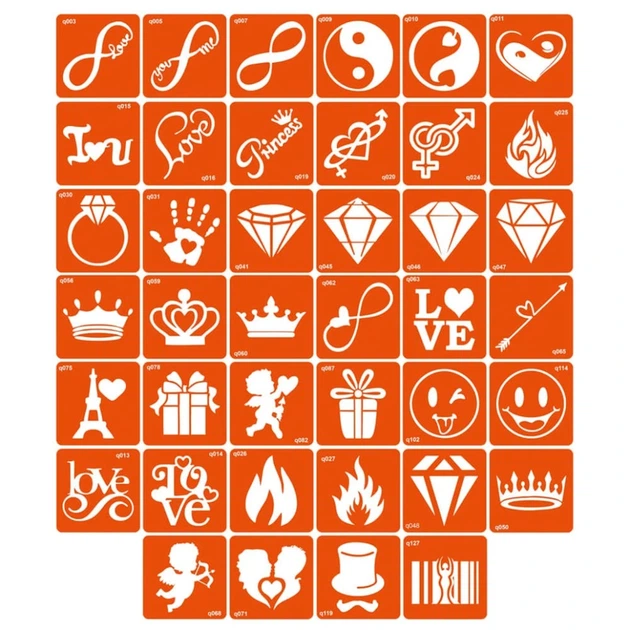 Набір трафаретів для біо-тату «Q - різне» q-simple_40_1 - Фото 1 Набір трафаретів для біо-тату «Q - різне» q-simple_40_1 - изображение 1