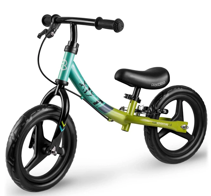 Rowerek biegowy Ricokids Fun Adventure Zielony (5903890630324) - obraz 1