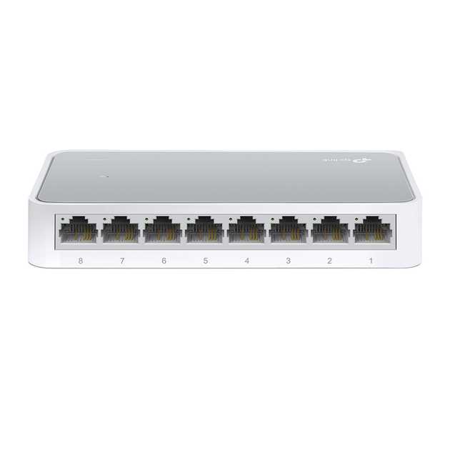 Комутатор Desktop Switch TP-Link TL-SF1008D 8 портів 10/100 Мбіт/с Fast Ethernet White - зображення 2