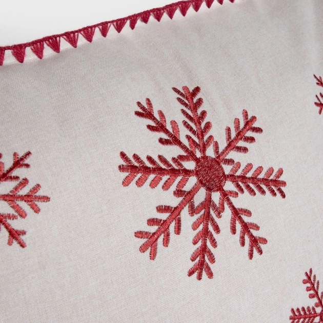 Наволочка Homla Oriel у червоні сніжинки 45 x 45 см (5906496709142) - зображення 3