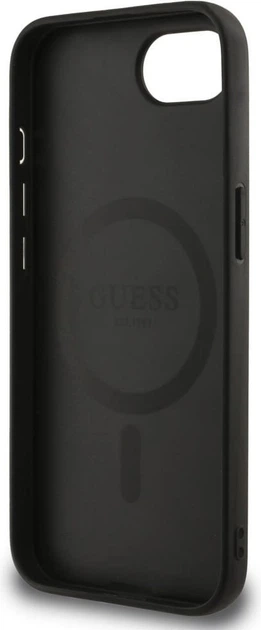 Панель Guess 4G Flowers Print with MagSafe для Apple iPhone 16e Black (GUHMPSE4P4ROPEMCK) - зображення 7