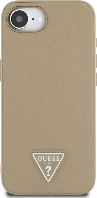 Панель Guess Grained Triangle with MagSafe для Apple iPhone 16e Brown (GUHMPSE4PGTSPSW) - зображення 2