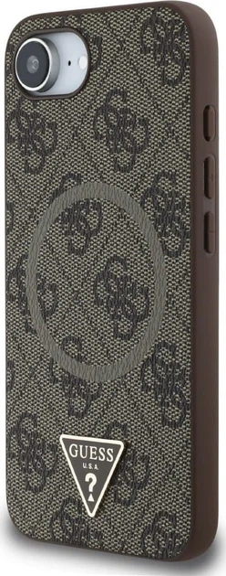 Панель Guess 4G Ring Triangle Logo with MagSafe для Apple iPhone 16e Brown (GUHMPSE4P4TDPW) - зображення 4