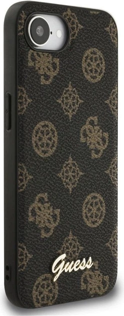 Панель Guess Peony Script with MagSafe для Apple iPhone 16e Black (GUHMPSE4PGPYSK) - зображення 3