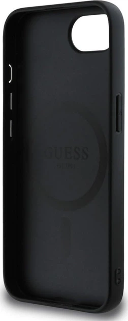 Панель Guess 4G Collection Leather Metal Logo with MagSafe для Apple iPhone 16e Black (GUHMPSE4G4GFRK) - зображення 7