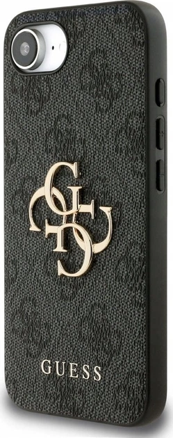 Панель Guess 4G Big Metal Logo для Apple iPhone 16e Black (GUHCPSE44GMGGR) - зображення 4