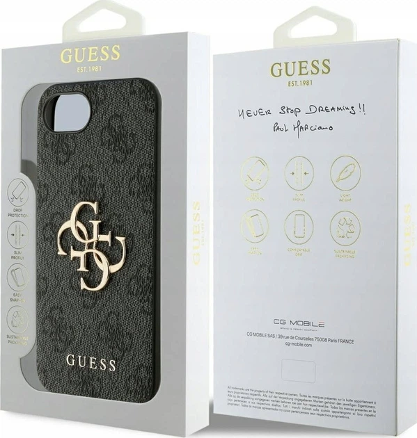 Панель Guess 4G Big Metal Logo для Apple iPhone 16e Black (GUHCPSE44GMGGR) - зображення 8