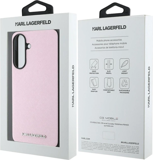 Панель Karl Lagerfeld Saffiano Metal Logo для Samsung Galaxy A56 (KLHCSA56PSAFWMCP) - зображення 7