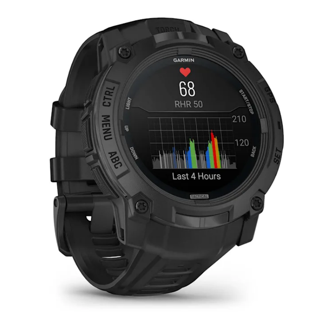 Смарт-годинник Garmin Instinct 3 (50 мм) AMOLED Tactical Edition чорний - Фото 3 Смарт-годинник Garmin Instinct 3 (50 мм) AMOLED Tactical Edition чорний - изображение 3