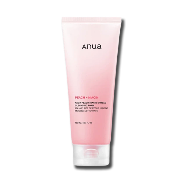 Очищувальна пінка з персиком та ніацинамідом ANUA PEACH NIACIN SPREAD CLEANSING FOAM 150ML - Фото 1 Очищувальна пінка з персиком та ніацинамідом ANUA PEACH NIACIN SPREAD CLEANSING FOAM 150ML - изображение 1