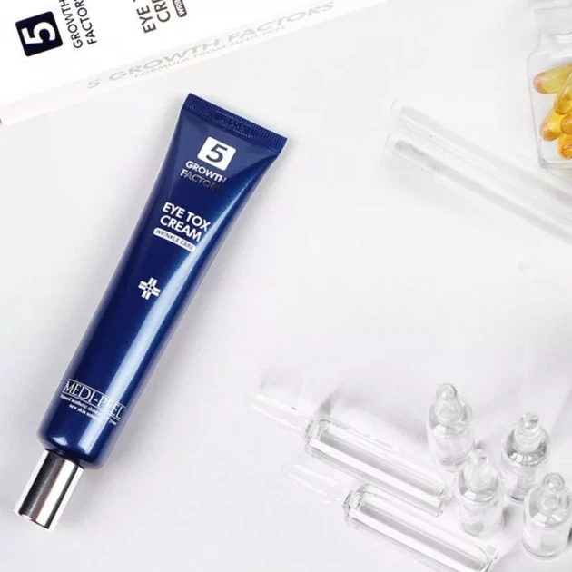 Антивіковий пептидний крем для області навколо очей з ефектом ботоксу MEDIPEEL 5GF EYE TOX CREAM, 40 мл - изображение 2