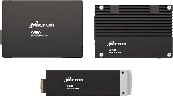 Диск SSD Micron 9550 Pro 30.72 TB U.2 SFF-8639 NVMe PCIe 5.0 x4 TLC 3D NAND (MTFDLAL3T8THG-1BP1DFCYYR) - зображення 4