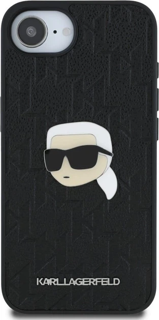 Панель Karl Lagerfeld Monogram Karl Head Pin для Apple iPhone 16e Black (KLHCPSE4PGKLKIPK) - зображення 2