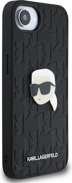 Панель Karl Lagerfeld Monogram Karl Head Pin для Apple iPhone 16e Black (KLHCPSE4PGKLKIPK) - зображення 3