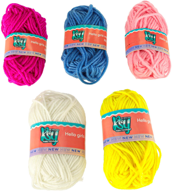 Zestaw kreatywny KIK Maszyna do dziergania z akcesoriami i 5 kolorami włóczki (5903039766006) - obraz 4