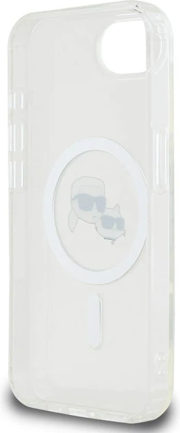 Панель Karl Lagerfeld IML Metal Karl & Choupette Head with MagSafe для Apple iPhone 16e White (KLHMPSE4HLSKCH) - зображення 7