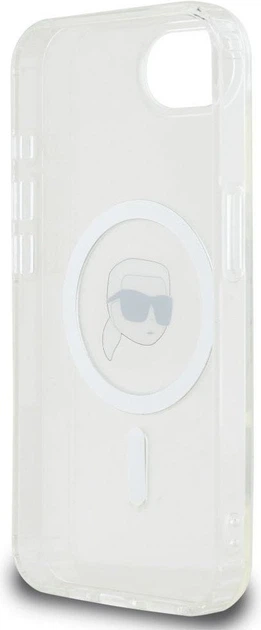 Панель Karl Lagerfeld IML Metal Karl Head with MagSafe для Apple iPhone 16e White (KLHMPSE4HLSKIH) - зображення 7