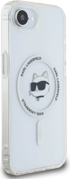 Панель Karl Lagerfeld IML Metal Choupette Head with MagSafe для Apple iPhone 16e White (KLHMPSE4HLSCHH) - зображення 3