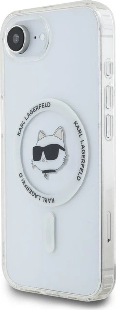 Панель Karl Lagerfeld IML Metal Choupette Head with MagSafe для Apple iPhone 16e White (KLHMPSE4HLSCHH) - зображення 4