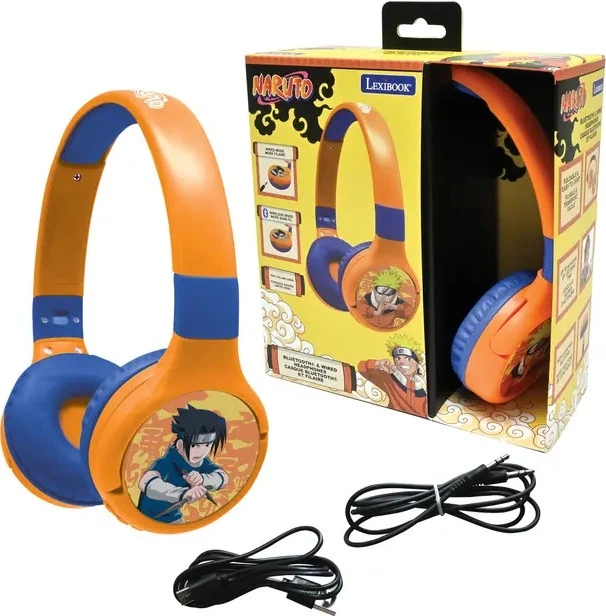 Słuchawki Lexibook 2 in 1 Foldable Headphones Naruto Design Orange (3380743090887) - obraz 3