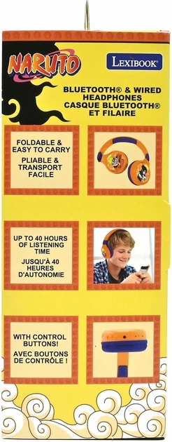Słuchawki Lexibook 2 in 1 Foldable Headphones Naruto Design Orange (3380743090887) - obraz 5