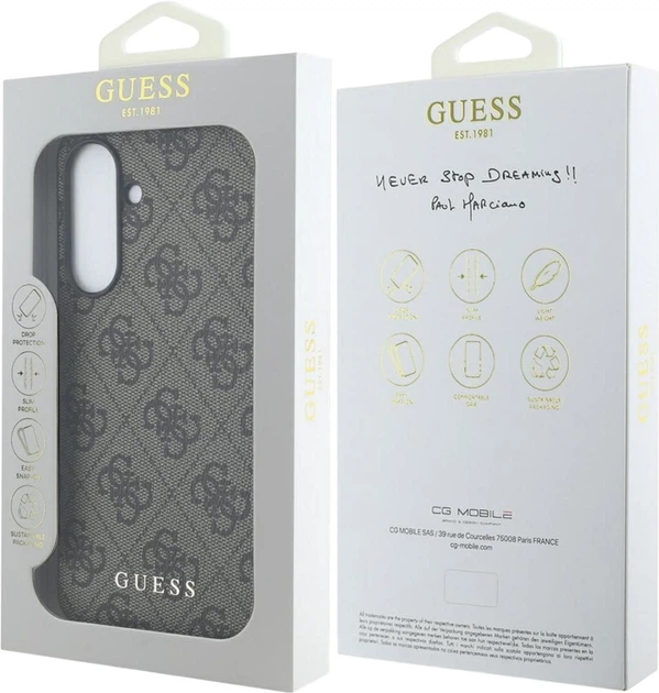 Панель Guess 4G Metal Gold Logo для Samsung Galaxy A36 Brown (GUHCSA36G4GFBR) - зображення 7