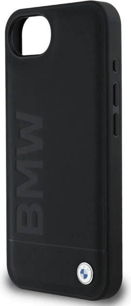 Etui plecki BMW Leather Hot Stamp do Apple iPhone 16e Black (BMHCPSE4SLLBK) - obraz 6