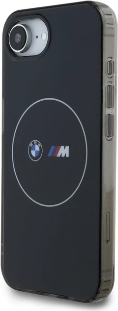 Etui plecki BMW IML Metal White Circle with MagSafe do Apple iPhone 16e Black (BMHMPSE424HBMKH) - obraz 4