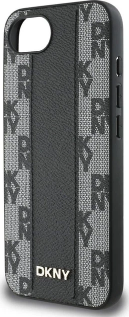 Панель DKNY Leather Checkered Mono Pattern with MagSafe для Apple iPhone 16e Black (GSM192631) - зображення 6