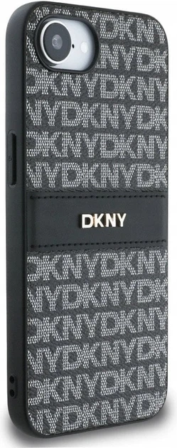 Панель DKNY Repeat Texture Pattern with Tonal Stripe для Apple iPhone 16e Black (3666339453978) - зображення 3