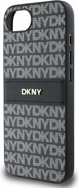 Панель DKNY Repeat Texture Pattern with Tonal Stripe для Apple iPhone 16e Black (3666339453978) - зображення 6