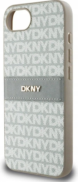 Etui plecki DKNY Repeat Texture Pattern with Tonal Stripe do Apple iPhone 16e Beige (3666339453985) - obraz 6
