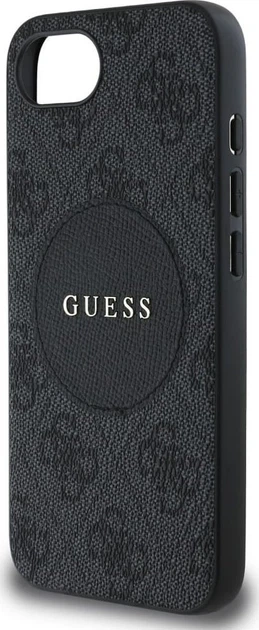 Панель Guess 4G Round Patch Classic Logo with MagSafe для Apple iPhone 16e Black (GUHMPSE4P4PGRSGK) - зображення 6