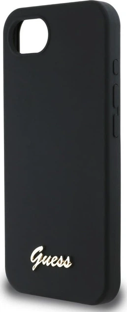 Панель Guess Silicone Script Metal Logo with MagSafe для Apple iPhone 16e Black (GUHMPSE4SMBSLK) - зображення 6