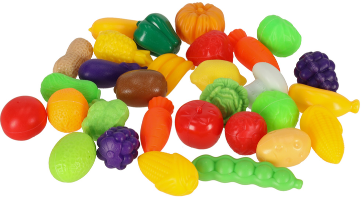 Ігровий набір KIK Кухонна мийка, овочі, фрукти для нарізання 54 елементи (5903039759008) - зображення 13