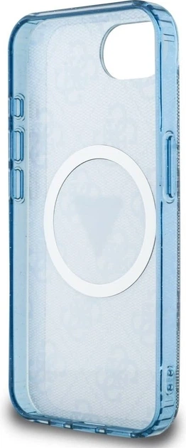 Панель Guess IML Metal Glitter 4G Circle Triangle with MagSafe для Apple iPhone 16e Blue (GUHMPSE4HG4PRTGB) - зображення 7