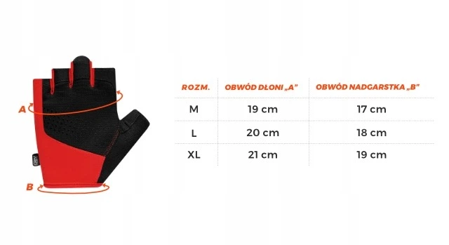 Велосипедні рукавички Spokey Avare 941081 чоловічі L Чорно-Червоні (5905339410818) - зображення 4