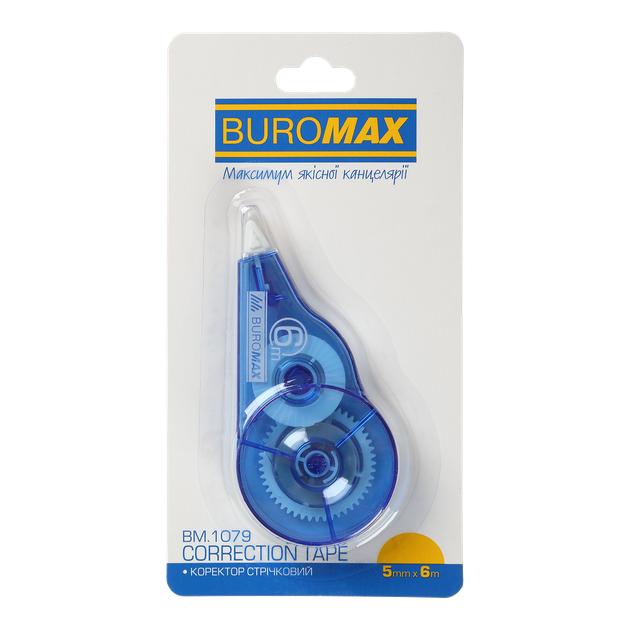 Корректор ленточный Buromax 5мм х 6м (BM.1079) - Фото 1 Корректор ленточный Buromax 5мм х 6м (BM.1079) - изображение 1